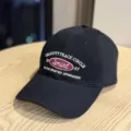 Détail de casquette de baseball noire en coton, casquette brodée décontractée pour protection. - Adulte 54-60 Réglable / Noir