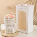 Ramo de flores de ganchillo hecho a mano en tweed con bolsa de regalo para eventos. - Rosa