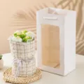 Ramo de flores tejido a mano con bolsa de regalo de tweed, regalo de cumpleaños ideal. - Verde