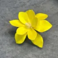 Testa di fiore artificiale giallo, fiore finto per matrimonio artigianato fai da te. - Giallo