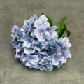 5-head artificial hydrangea flower 3D print faux floral for wedding home decor detail view - Light Blue