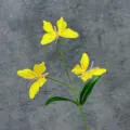 Artificial butterfly flower branch yellow simulation plant home decor photography prop SKU - 3 Small Heads 11