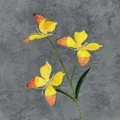 Artificial butterfly flower branch home window decoration photography prop faux floral ornament - 3 Large Heads 1
