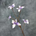 Purple artificial butterfly branch decoration, beautiful home decor floral prop variant. - 5 Small Heads 9
