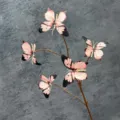 Artificial butterfly branch decoration home decor fake flowers photo prop pink black 5pcs - 5 Small Heads 7