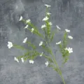 Flor artificial blanca silvestre rama alta planta falsa para decoración boda hogar - Blanco