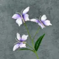 Simulation butterfly flower branch home decor fake plant interior window display props - 3 Small Heads 7