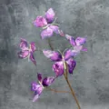 Purple artificial butterfly flower branch home decor photography props window display ornament. - 5 Large Heads 1