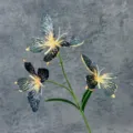 3D printed butterfly artificial flower branch home decor window display prop realistic floral - 3 Large Heads 2