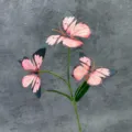 Artificial butterfly flower branch decor for home window display photo prop sku item - 3 Large Heads 4