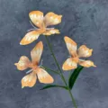 Artificial 3D butterfly branch home decor, realistic floral photography prop for window display. - 3 Large Heads 11