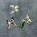 3D printed artificial butterfly branch home decor window display prop realistic floral ornament - 3 Large Heads 5