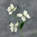 3D printed butterfly artificial flower branch, decorative plant for home decor and photo prop. - 3 Large Heads 7