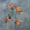 Artificial butterfly branch ornament for home decor and window display shooting props. - 5 Large Heads 9