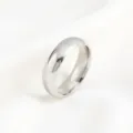 Minimalist smooth metal ring detail shot, modern simple polished silver band jewelry. - Style 3 / Silver (Thickness 1.5cm)