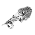 Retro punk stijl adelaarskop gewrichtsring, vintage zilveren gotische dier knokkelring unisex - Open Verstelbaar / Arendshoofd Gewricht Ring 9