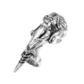 Vintage gotische punk doodskop gewrichtsring voor heren en dames, stoere rock klauw ring. - Open Verstelbaar / Slanke Schedel Gewricht Ring 10
