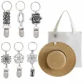 Clip chapeau de voyage pour sacs, porte-chapeau en métal pour sac à dos, organiseur. - Ensemble de 6 Pièces