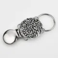 Clip chapeau en métal durable au design floral creux vintage pour sacs de voyage et casquettes - 10