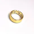 Gouden magnetotherapie open ring verstelbare gezondheidsring, fijn metaal detail. - Vier magneten goud
