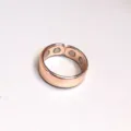 Open magnetic copper ring adjustable health care jewelry for daily wear finger decoration - Four Magnets Rose Gold