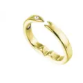 Gouden magnetische gezondheidsopen ring met strass-steentje en verstelbare pasvorm - Anti-Snurk Goud
