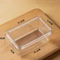 Dettaglio scatola per dessert in plastica trasparente, contenitore per dolci e torte. - Confezione da 10