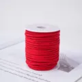 Rote Kunstleder Kordel zum Basteln, 3 mm Breite und 45 m Länge Schmuckband Kordelband. - Koreanische Wildlederschnur Rot 50 Yards
