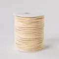 Beige Wildleder Kordel Rolle, 0.26cm dick und 45m lang, ideal für DIY Basteln und Schmuck. - Koreanisch Samt Leder Kordel Milchweiß 50 Yards