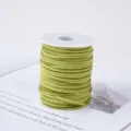 Grüne Wildlederimitat Kordel Rolle, 0.3cm Breite und 45m Länge für DIY Handwerk und Schmuck. - Koreanisch Samt Leder Kordel Fruchtgrün 50 Yards