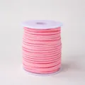 Rosa Wildlederimitat Kordel Rolle 0.3cm x 45m Samt Basteldraht fuer Schmuckherstellung DIY - Koreanisch Samt Leder Kordel Rosa 50 Yards