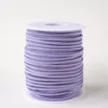 Kunstleder Kordel 0.3 cm breit 45 m lang Rolle für DIY Schmuckherstellung Basteln Handwerk - Koreanisch Samt Leder Kordel Lila 50 Yards