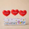 Set di candele a forma di cuore rosso con graziosa scatola regalo per festa di compleanno. - Candela Cuore Rosso Love You 3 Pz