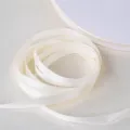 Rotolo di nastro in raso bianco, largo 0,6 cm e lungo 100 yard per confere regali. - Hair Ribbon / 0.6cm Larghezza 100 Iarde Lunghezza / Crema