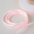 Rouleau de ruban satin rose 0.6cm de largeur pour emballage cadeau mariage decoration fetes. - Ruban satin double face / 0.6cm Largeur 20 Yards Longueur / Rose Clair