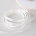 Ruban en satin blanc de 0,6 cm de large et 20 yards de long pour emballage cadeau et mariage. - Ruban satin double face / 0.6cm Largeur 20 Yards Longueur / Crème
