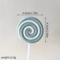 Decorazione per torta lecca lecca spirale blu bianco, stile topper festa dolce dessert - Blu