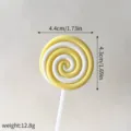Decorazione torta lecca lecca spirale giallo bianco festa dessert accessorio - Giallo
