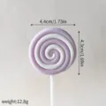 Topper per torta con lecca lecca a spirale viola e bianca decorazione festa dolce - Viola chiaro