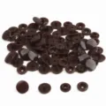Brown resin snap buttons, DIY sewing crafts garment accessories replacement parts - Nail Head Large Snap*2 12mm Nail Head Counter Snap*2 10.5mm 1 Set 4pcs 20 Sets/Pack / Dark Coffee
