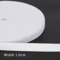 Λευκό ελαστικό 1.0cm πλάτος για ραπτική ρούχων, ζώνες και αξεσουάρ DIY κατασκευές. - 1cm (5 Yards/Pack) / Λευκό