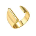 Grote gouden open ring voor vrouwen modern minimalistische geometrische mode sieraden - Goud / Letter I
