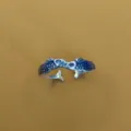 Anillo de plata doble pez retro anillo abierto vintage para mujer accesorio elegante - Estilo 9
