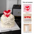 Set decorazione torta San Valentino cuore mani accessori candele amore romantiche set - Set di Decorazione per Torta di San Valentino