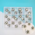 Scatola da 24 piccoli toppers per torta a forma di pallone da calcio 3D per feste. - 1g*1 Busta Soggetta a Classificazione del Gusto / Piccolo Calcio 3D 24 pz