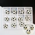 Decorazioni per torta con pallone da calcio 3D in cioccolato per festa sportiva 12pz - 1g*1 Busta Soggetta a Classificazione del Gusto / Medio Calcio 3D 12 pz