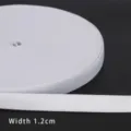 Λευκό πλεκτό ελαστικό λάστιχο 1.2cm πλάτος επίπεδο ελαστικό κορδόνι για ραπτική DIY. - 1.2cm (5 Yards/Pack) / Λευκό