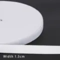 Λευκό πλεκτό λλαστικό 1.5cm πλάτος επίπεδο ελαστικό κορδόνι για ραπτική DIY ρούχων - 1.5cm (5 Yards/Pack) / Λευκό