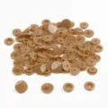 Light brown resin snap buttons for sewing crafts DIY clothing accessories pack variant - Nail Head Large Snap*2 12mm Nail Head Counter Snap*2 10.5mm 1 Set 4pcs 20 Sets/Pack / Light Coffee
