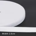 Λευκό πλεκτό λάστιχο επίπεδες 2.0cm πλάτος, ελαστικός ιμάντας για ραπτική DIY αξεσουάρ - 2cm (5 Yards/Pack) / Λευκό
